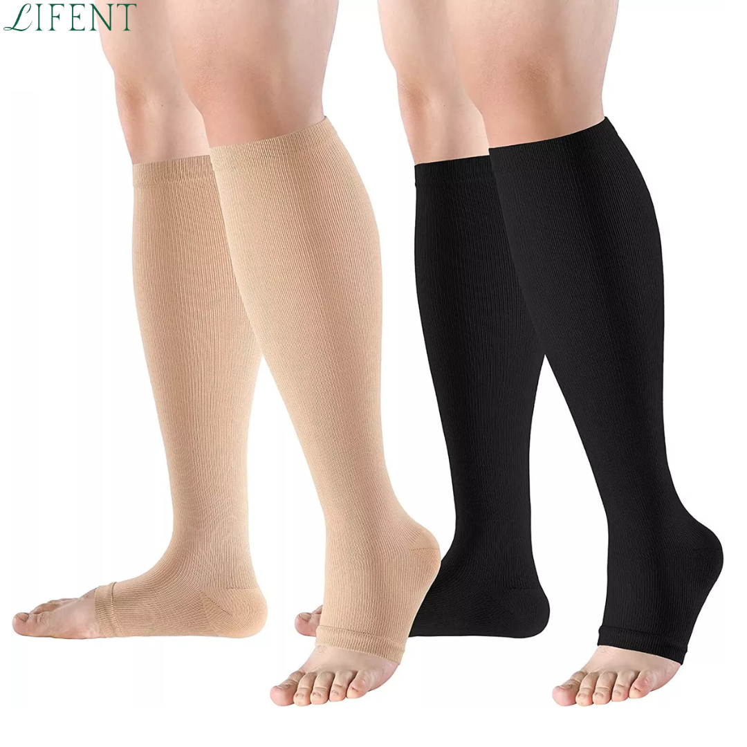 Meia de Compressão Lisa Unissex - Kit com 3 Pares