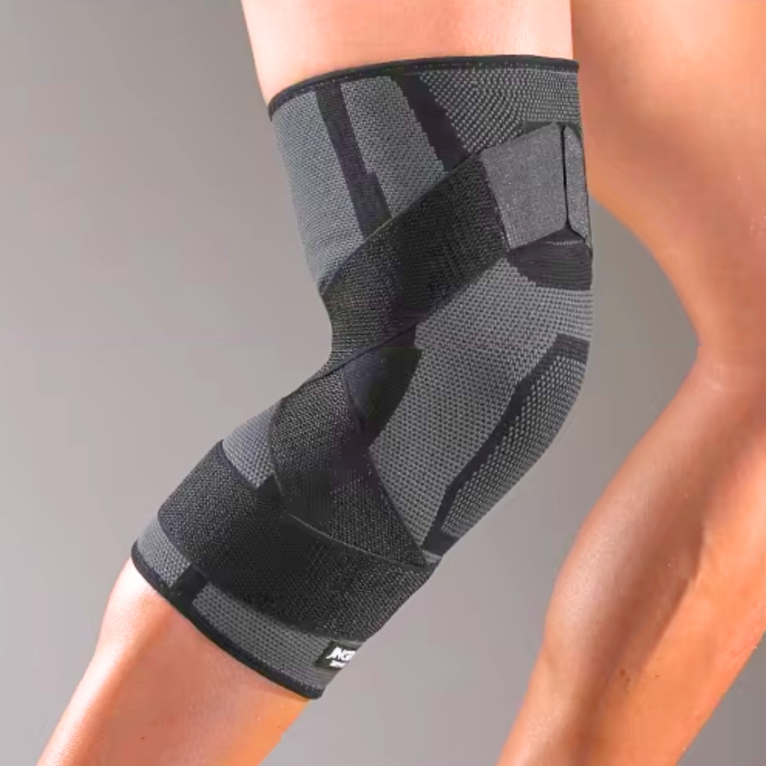 Joelheira com Faixas Transversais p/ Proteção de Ligamentos (Duas unidades)