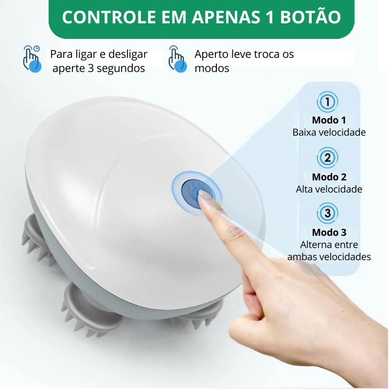 Massageador e Estimulador de Couro Cabeludo