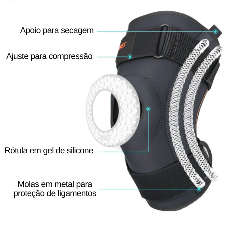 KneePro - Joelheira com Proteção de Patela e Ligamentos