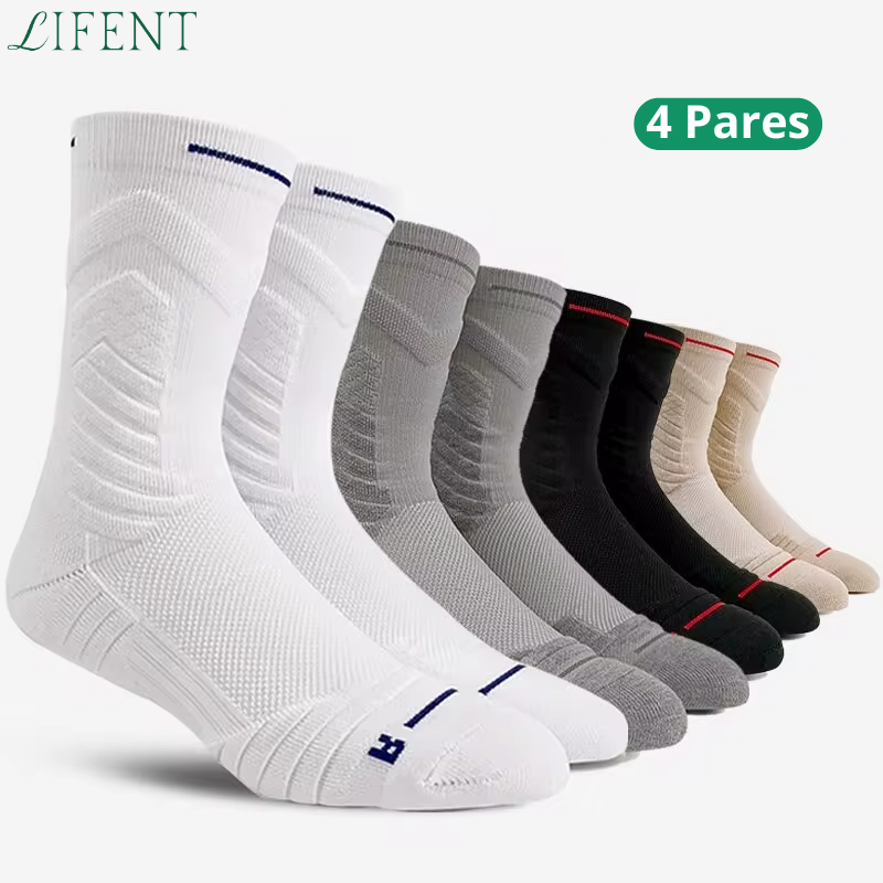 Meia Esporte de Alto Desempenho Compressão (4 pares)