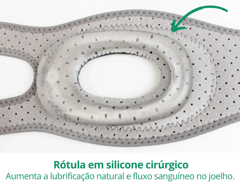 Joelheira Patelar Ajustável com Rótula em Silicone