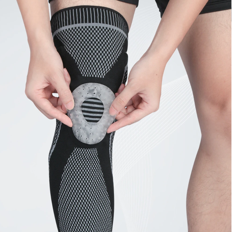 Joelheira Longa de Compressão com Proteção de Ligamento e Patela