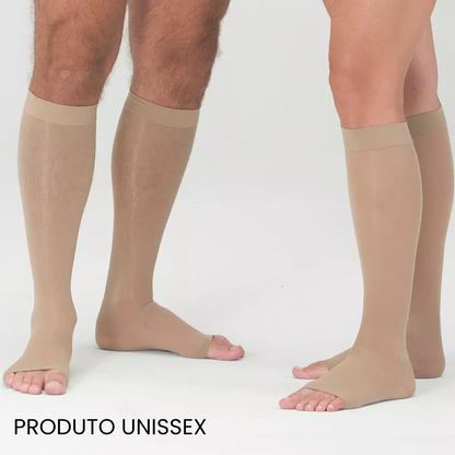 Meia de Compressão Lisa Unissex - Kit com 3 Pares