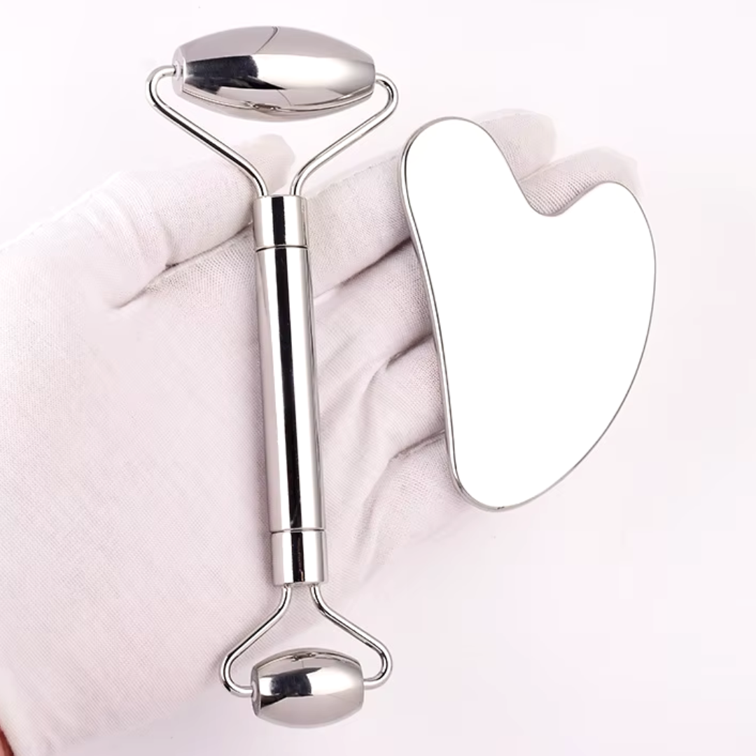 Kit para Massagem Facial Antirrugas em Aço