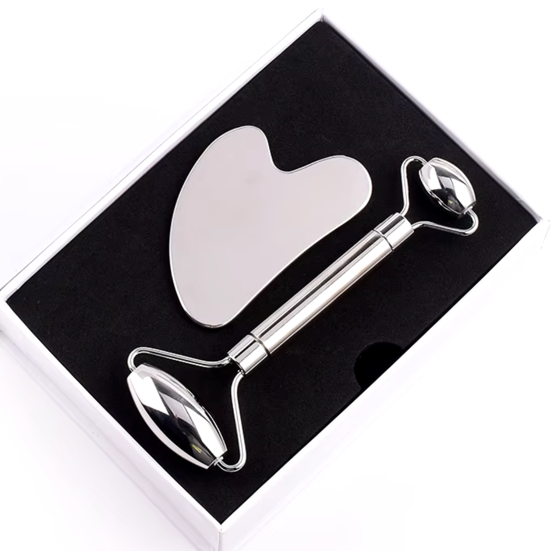 Kit para Massagem Facial Antirrugas em Aço