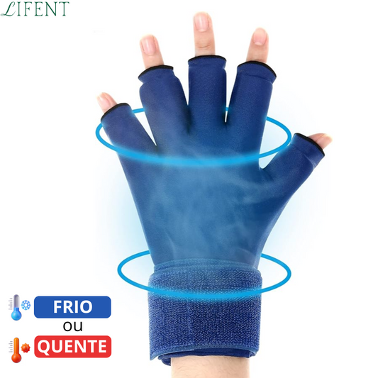 Luva em Gel Quente e Frio para Dores nas Mãos