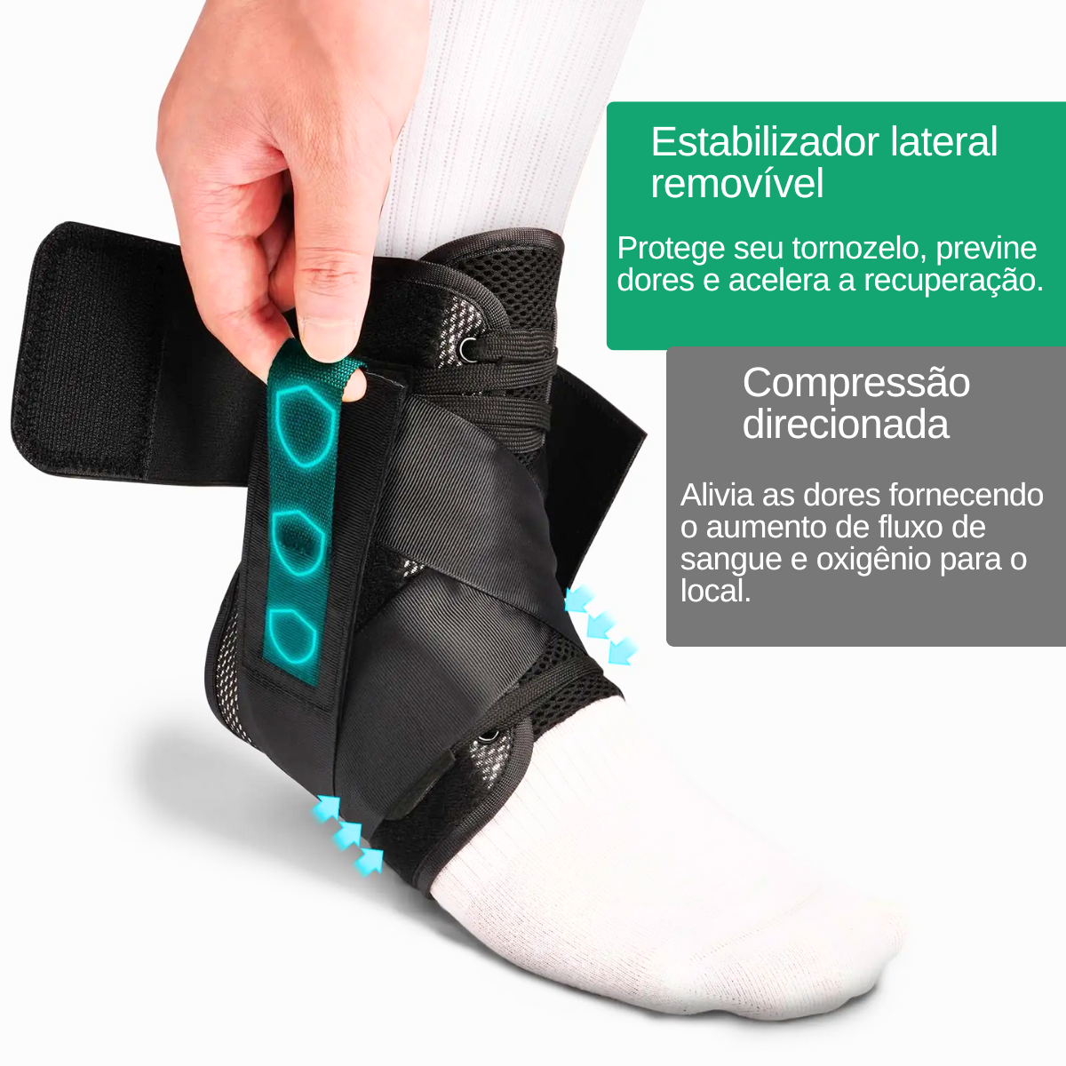 Tornozeleira Ortopédica com Cadarço Neenca