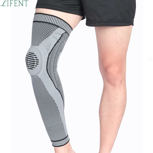 Joelheira Longa de Compressão com Proteção de Ligamento e Patela