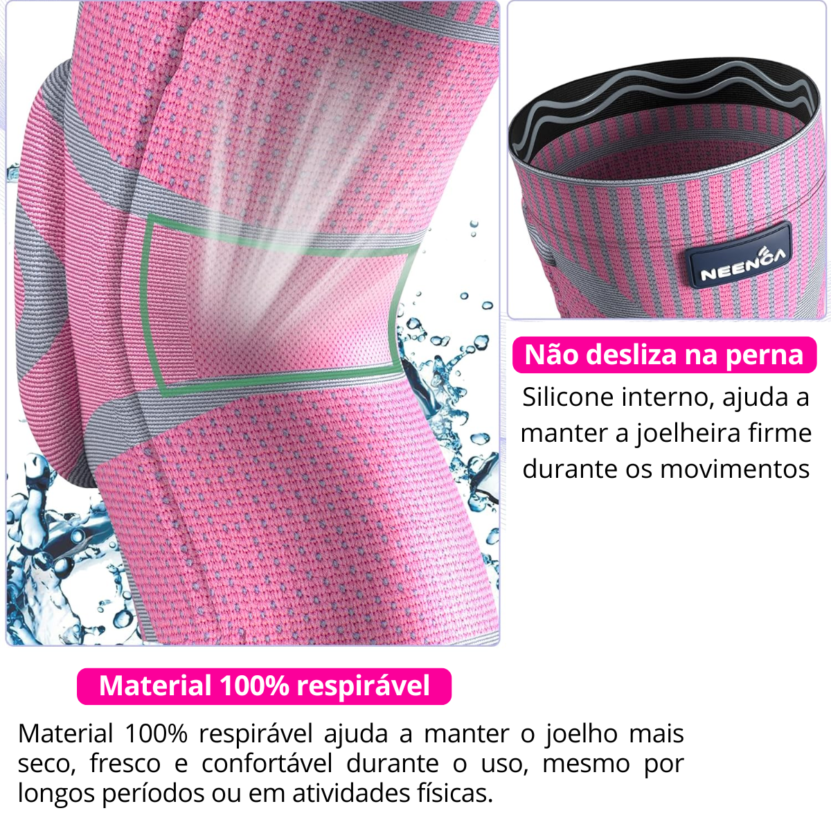 Joelheira Feminina com Estabilizadores Laterais